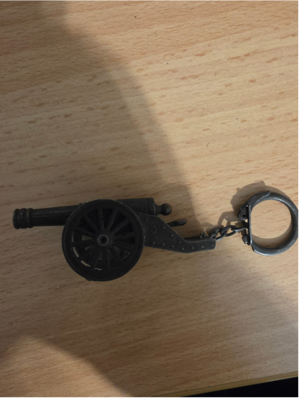 Vintage Die-Cast Miniature Cannon Keychain – Made in Hong Kong
